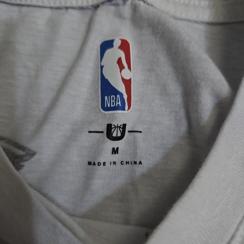 NBA League Team Logos All Over Print Jersey T Shirt Basketball White Mens Medium - Picture 10 of 16